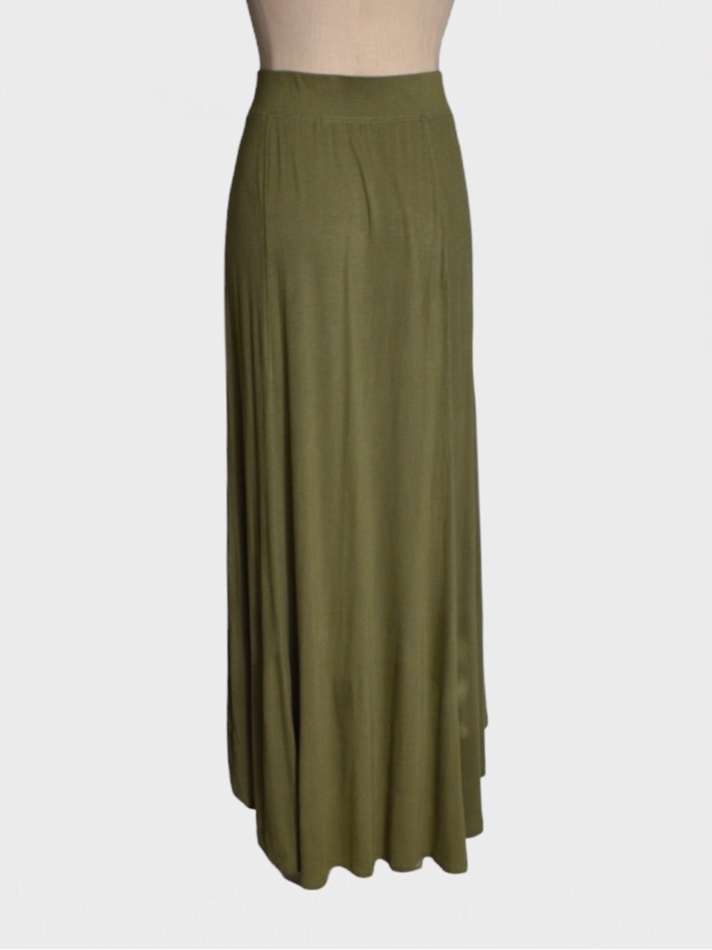 Femme Olive Knit Maxi Skirt - Picture 2 of 4
